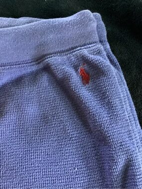 Polo by Ralph Lauren Purple Terry Joggers with Red Pony Logo